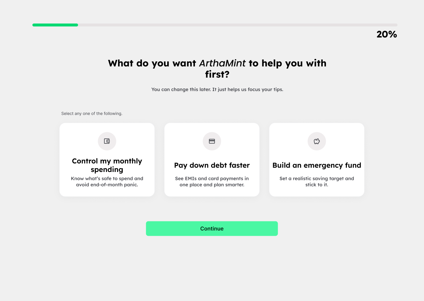 Set Your Goal Onboarding