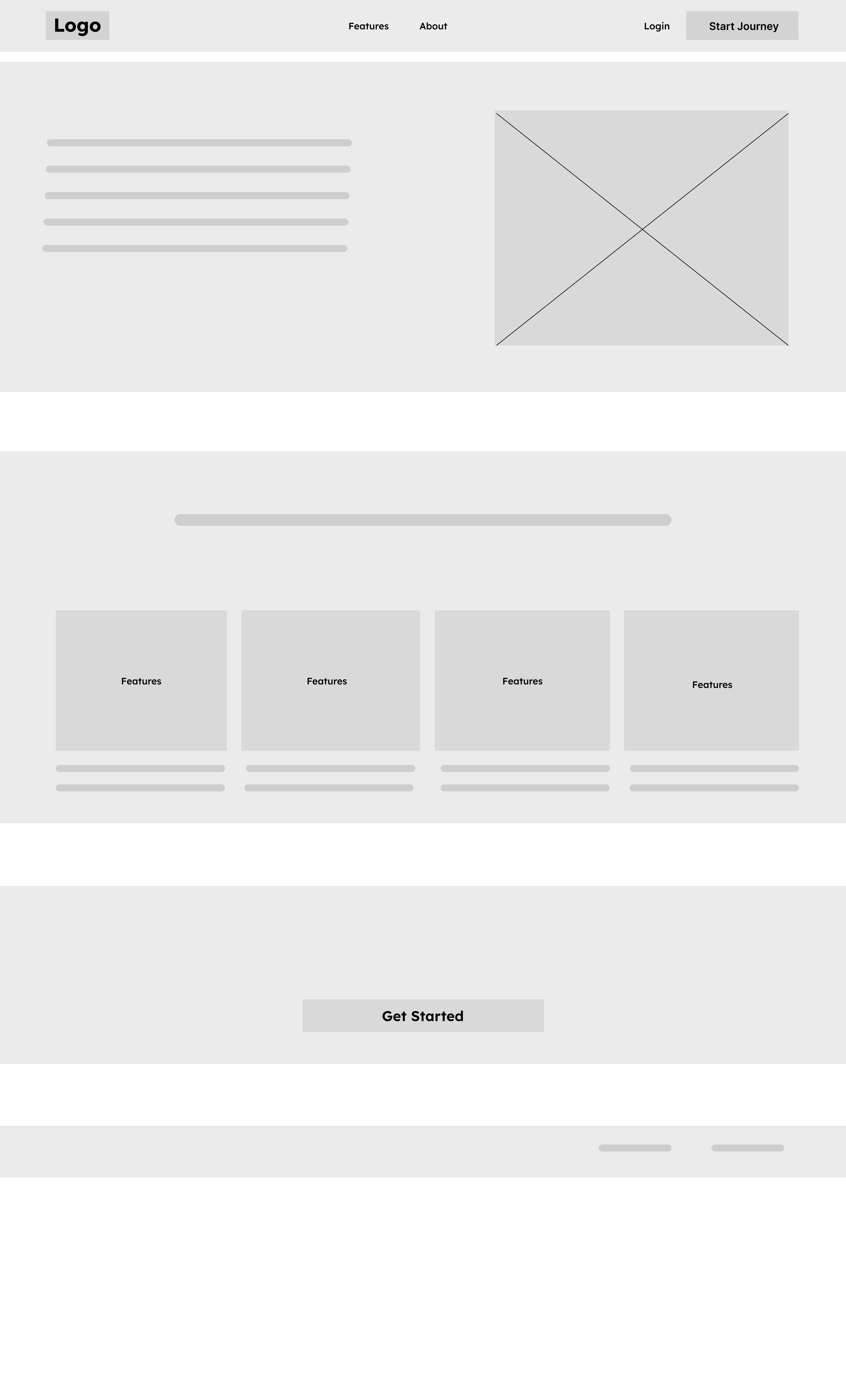Wireframe of ArthaMint landing page